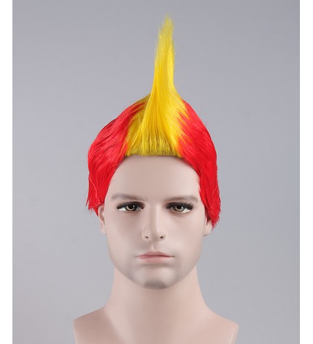 Yellow / Red Mohawk Wig